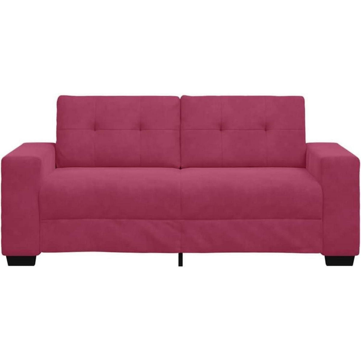 Zweisitzer Sofa Weinrot – Samt, Schlaffunktion & 140 cm
