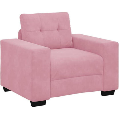 Rosa Samt Sessel 60 cm – Modernes Mini Sofa für Wohnzimmer