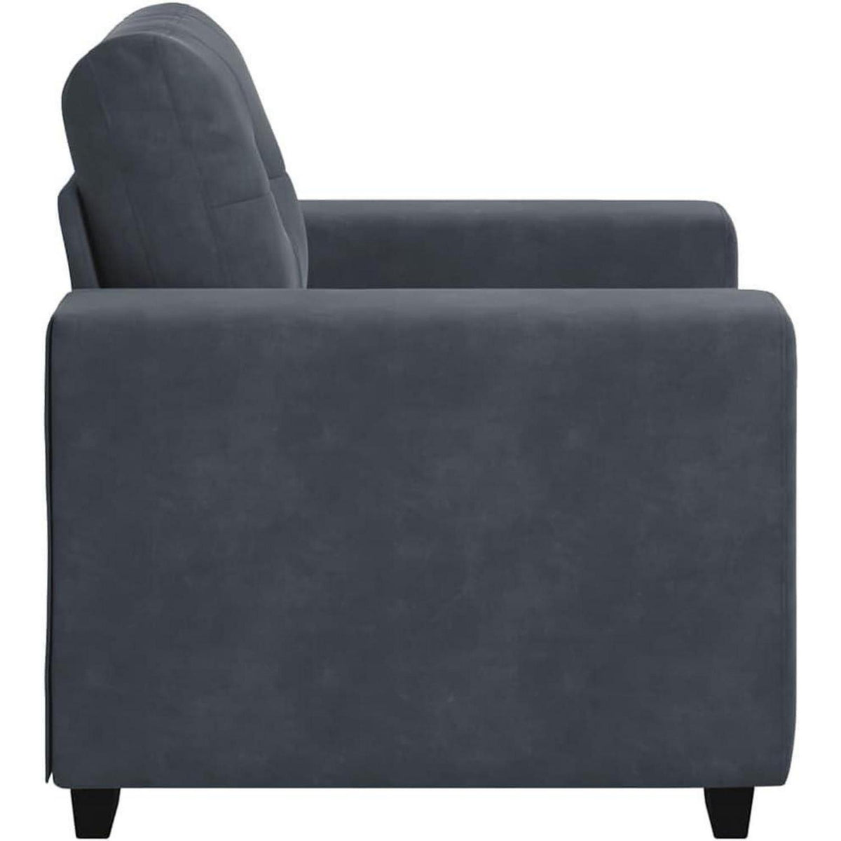 Samt Sessel Dunkelgrau – Modernes Sofa für Wohnzimmer & Loft