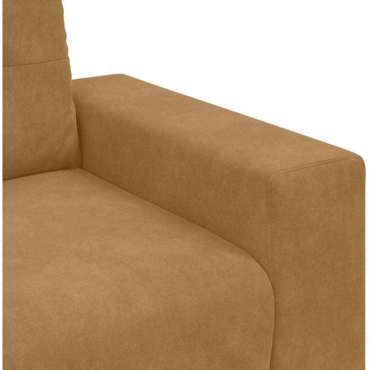 Mini Sofa Braun – Gepolsterter Sessel mit Lendenkissen (60cm)