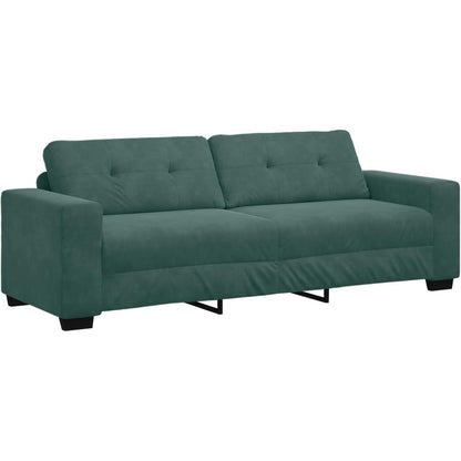 Modernes 3-Sitzer Sofa Dunkelgrün Samt 180 cm