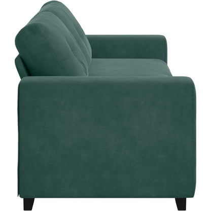 Modernes 3-Sitzer Sofa Dunkelgrün Samt 180 cm