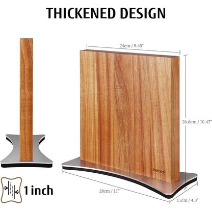 Magnetischer Messerblock aus Zedernholz mit Edelstahlfuß
