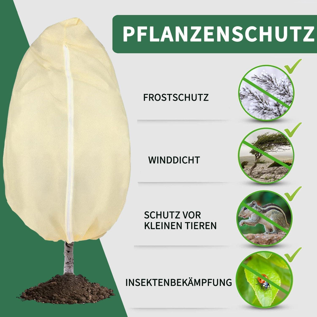 Winterschutz für Pflanzen - 2x 120x180cm Frostschutzvlies