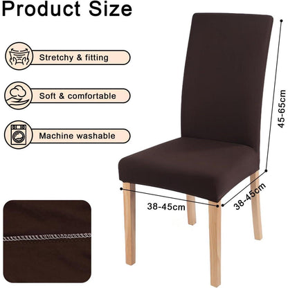 Stuhlhussen 4er Set Schwingstuhl Universal – Dunkelbraun