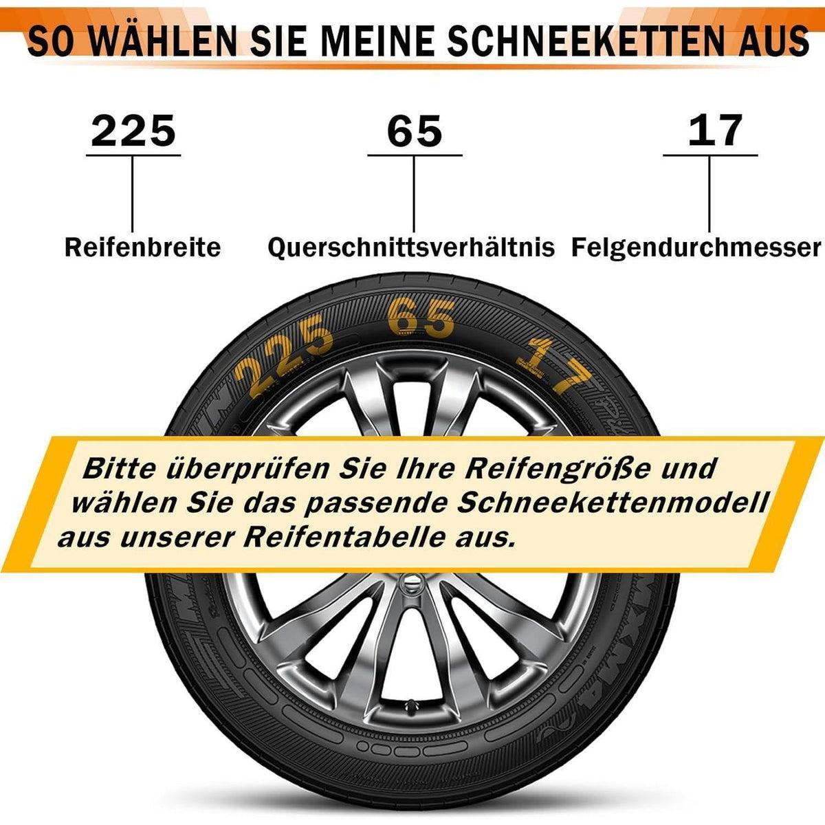 Schneeketten Auto-Fixierung – 1-Min. Montage, 2er-Set