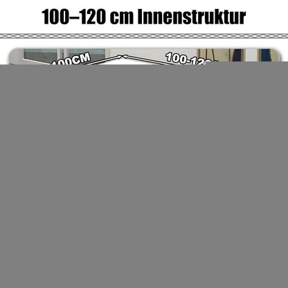 Rezeptionstheke Holz mit Stauraum – 120x60x100cm, Weiß & Schwarz