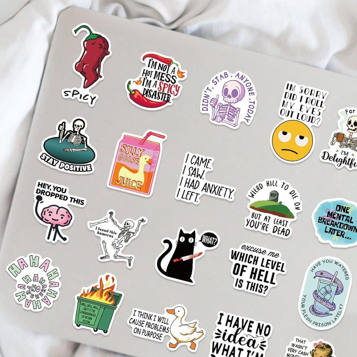 50er Sticker Set – Lustige & Wasserdichte Aufkleber für DIY
