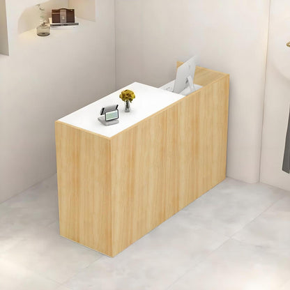 Rezeptionstheke Holz mit Stauraum – 120x50x100 cm