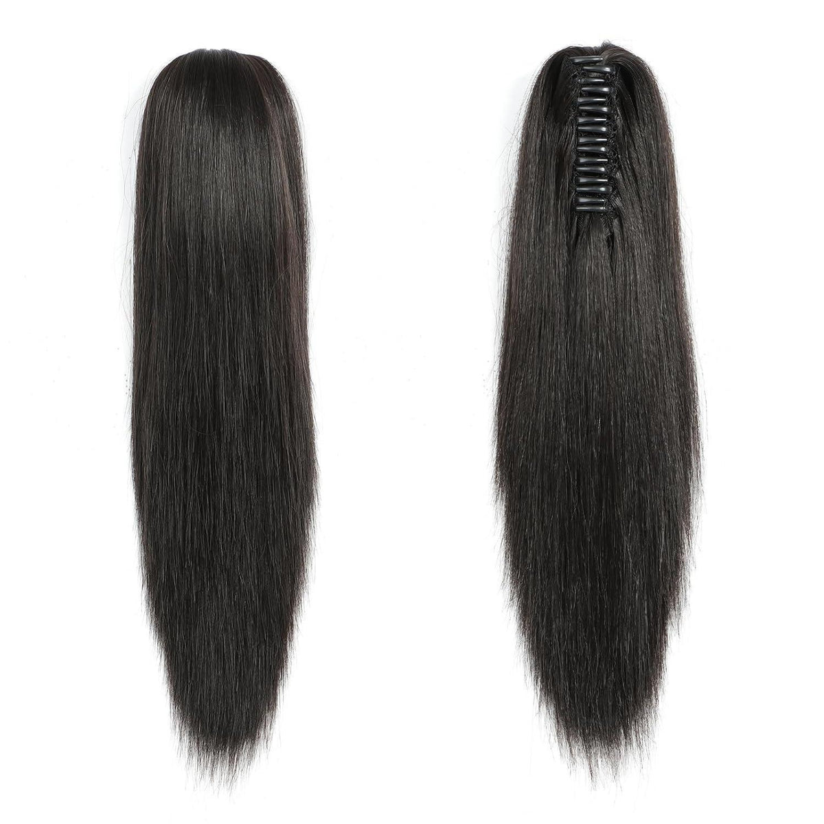 Synthetischer Pferdeschwanz Clip-in, Tiefbraun, 30cm