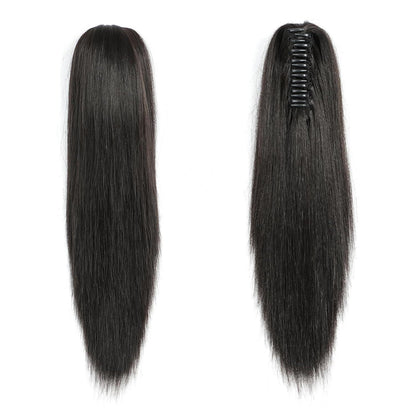 Synthetischer Pferdeschwanz Clip-in, Tiefbraun, 30cm