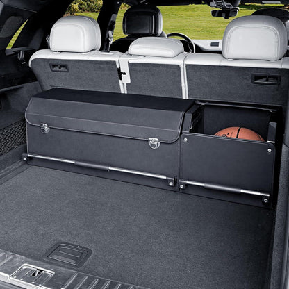 Auto Kofferraum Organizer mit Deckel – XXL Leder Aufbewahrungsbox