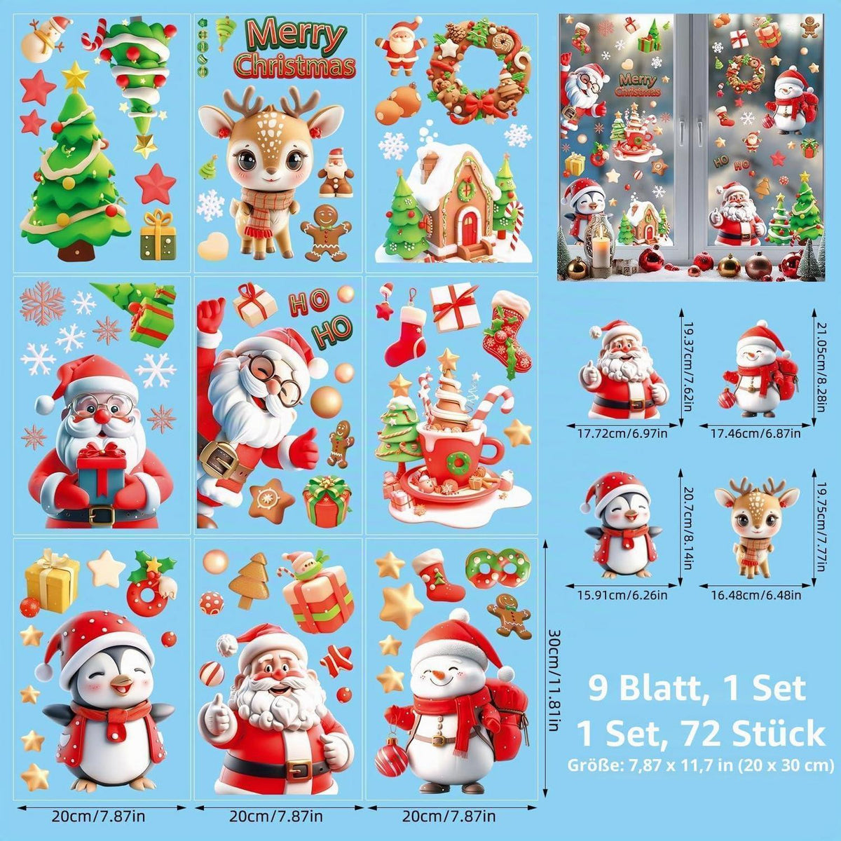 Fensterbilder Weihnachten: Schneeflocken & Winterdeko