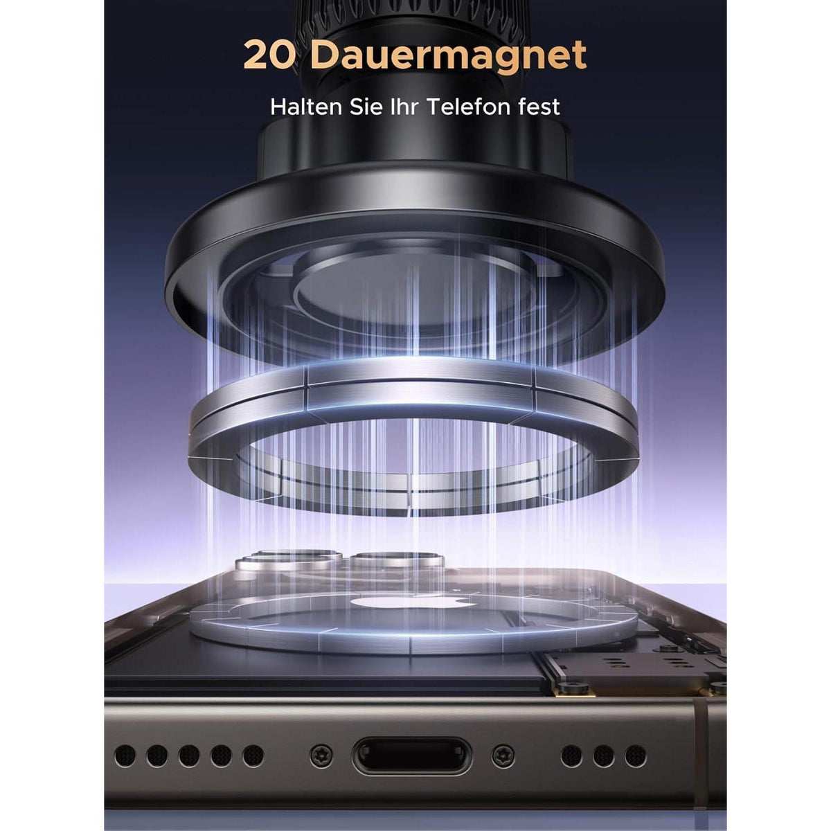 Magsafe Autohalterung 2-in-1 für iPhone 17 16 15 14