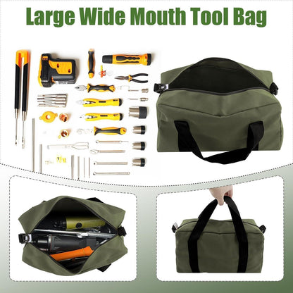 Strapazierfähige Werkzeugtasche aus Segeltuch, Armeegrün L