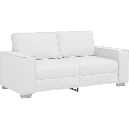 Weißes 2-Sitzer Sofa 140 cm – Kleines Sofa in Lederoptik