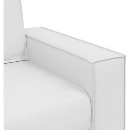 Weißes 2-Sitzer Sofa 140 cm – Kleines Sofa in Lederoptik