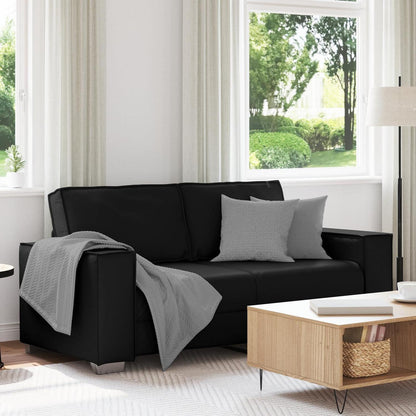 2-Sitzer Sofa Schwarz – Modernes Sofa 140cm in Lederoptik