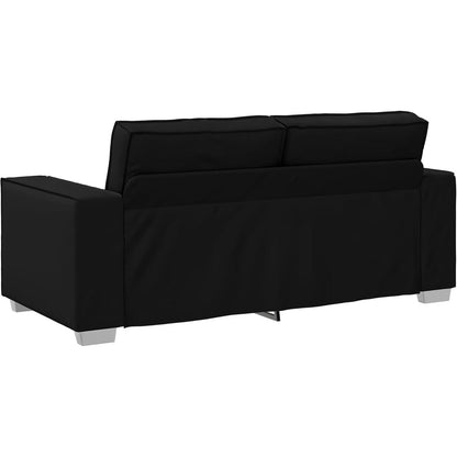 2-Sitzer Sofa Schwarz – Modernes Sofa 140cm in Lederoptik
