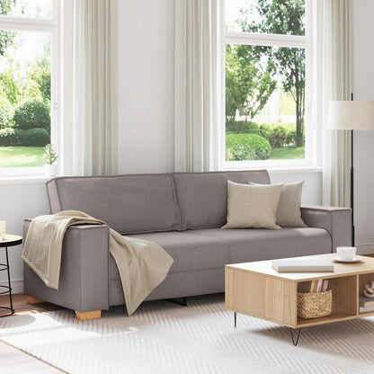 3-Sitzer Sofa Taupe – Modernes Stoffsofa 180 cm mit Kissen
