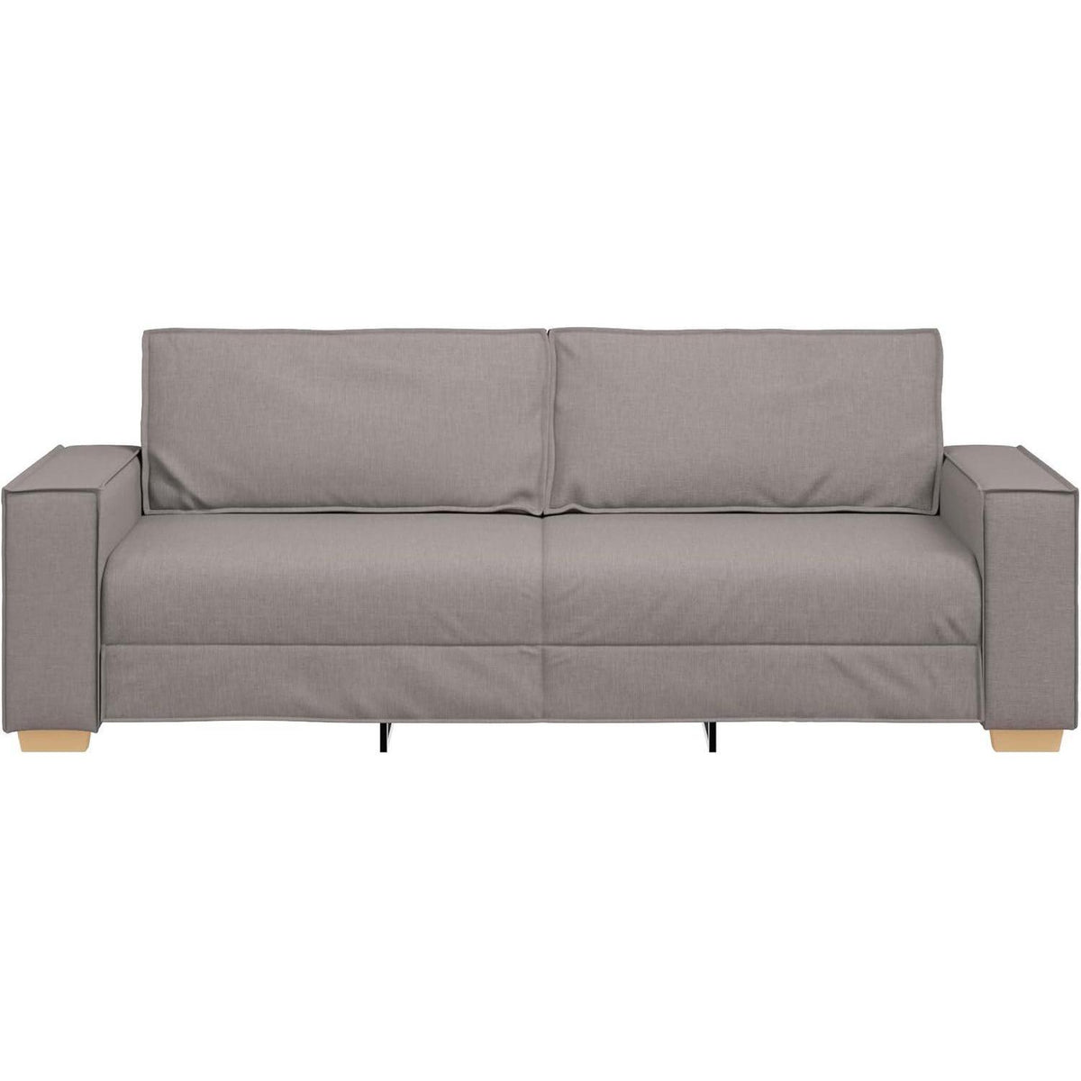 3-Sitzer Sofa Taupe – Modernes Stoffsofa 180 cm mit Kissen