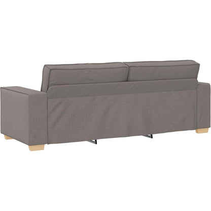3-Sitzer Sofa Taupe – Modernes Stoffsofa 180 cm mit Kissen