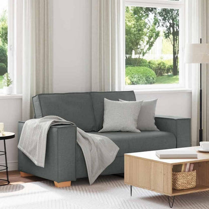 2-Sitzer Sofa Dunkelgrau – Bequeme Stoff Couch 120 cm