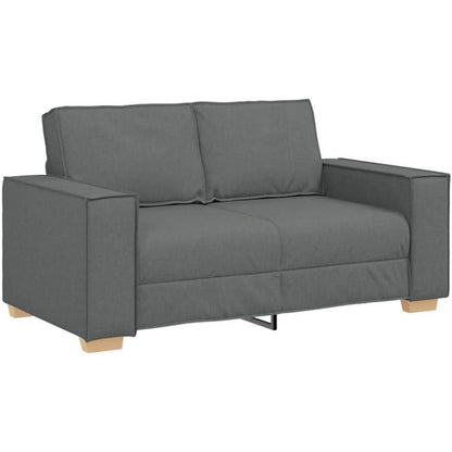 2-Sitzer Sofa Dunkelgrau – Bequeme Stoff Couch 120 cm