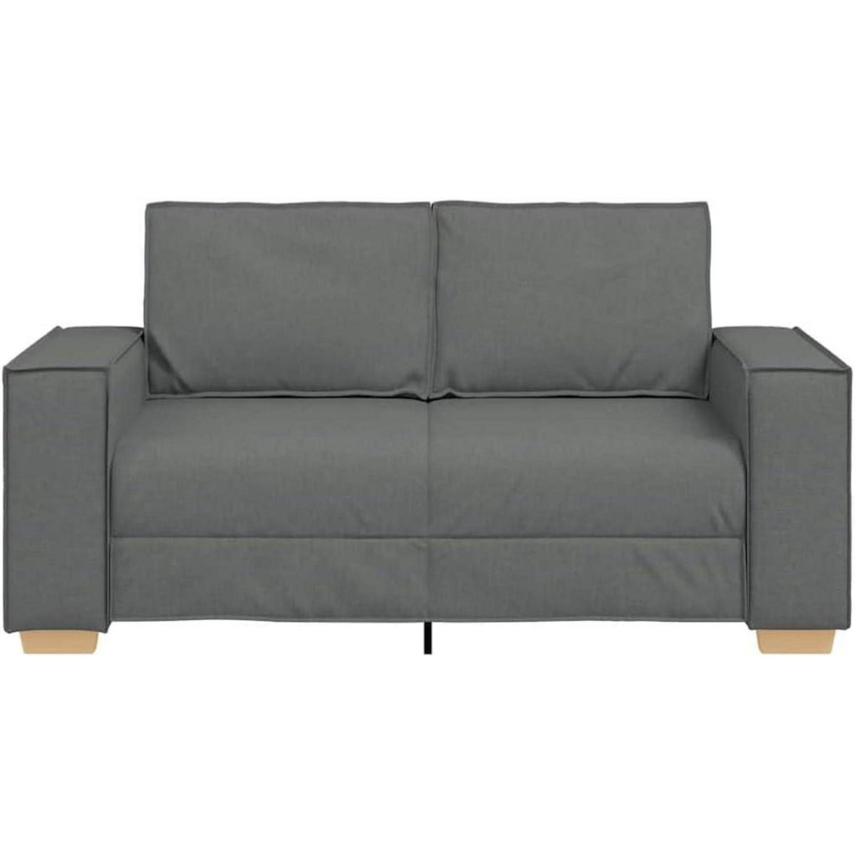 2-Sitzer Sofa Dunkelgrau – Bequeme Stoff Couch 120 cm