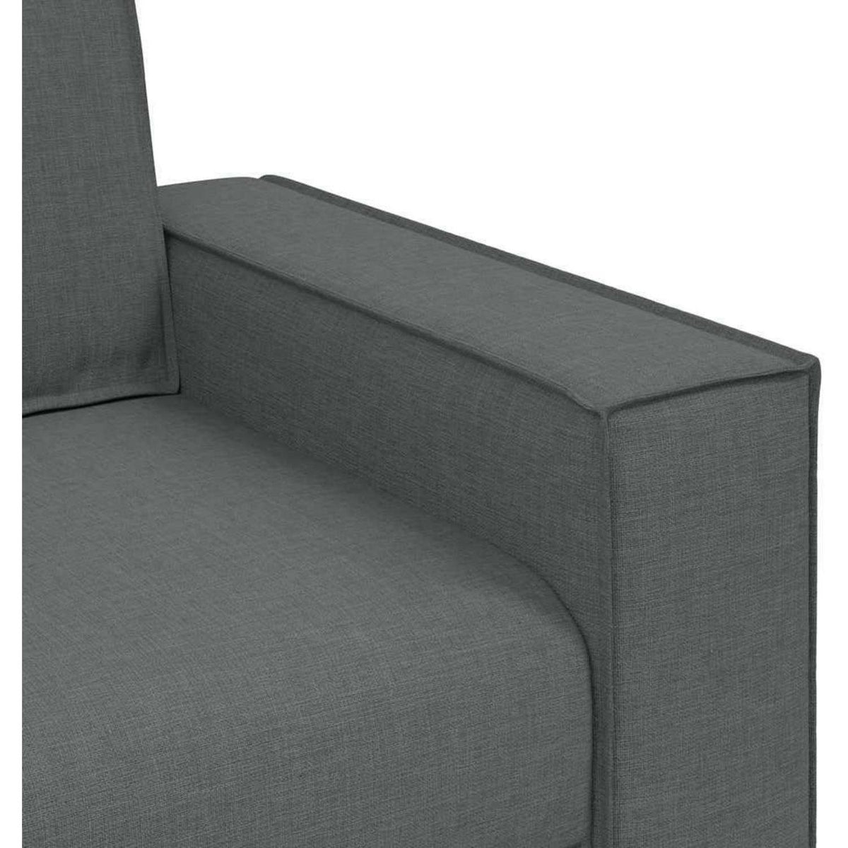 2-Sitzer Sofa Dunkelgrau – Bequeme Stoff Couch 120 cm