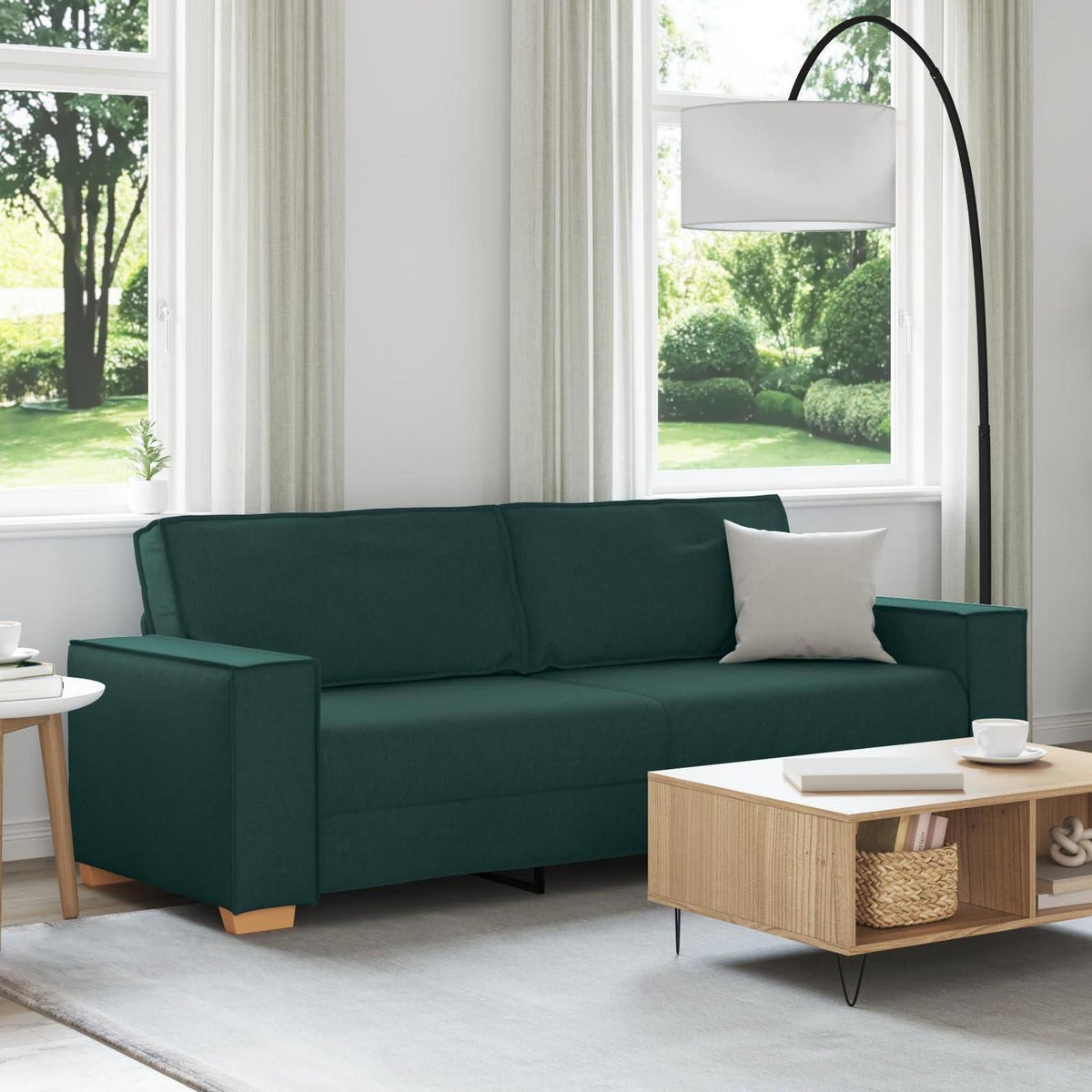 3-Sitzer Sofa Dunkelgrün, 180 cm – Modernes Wohnzimmer Sofa