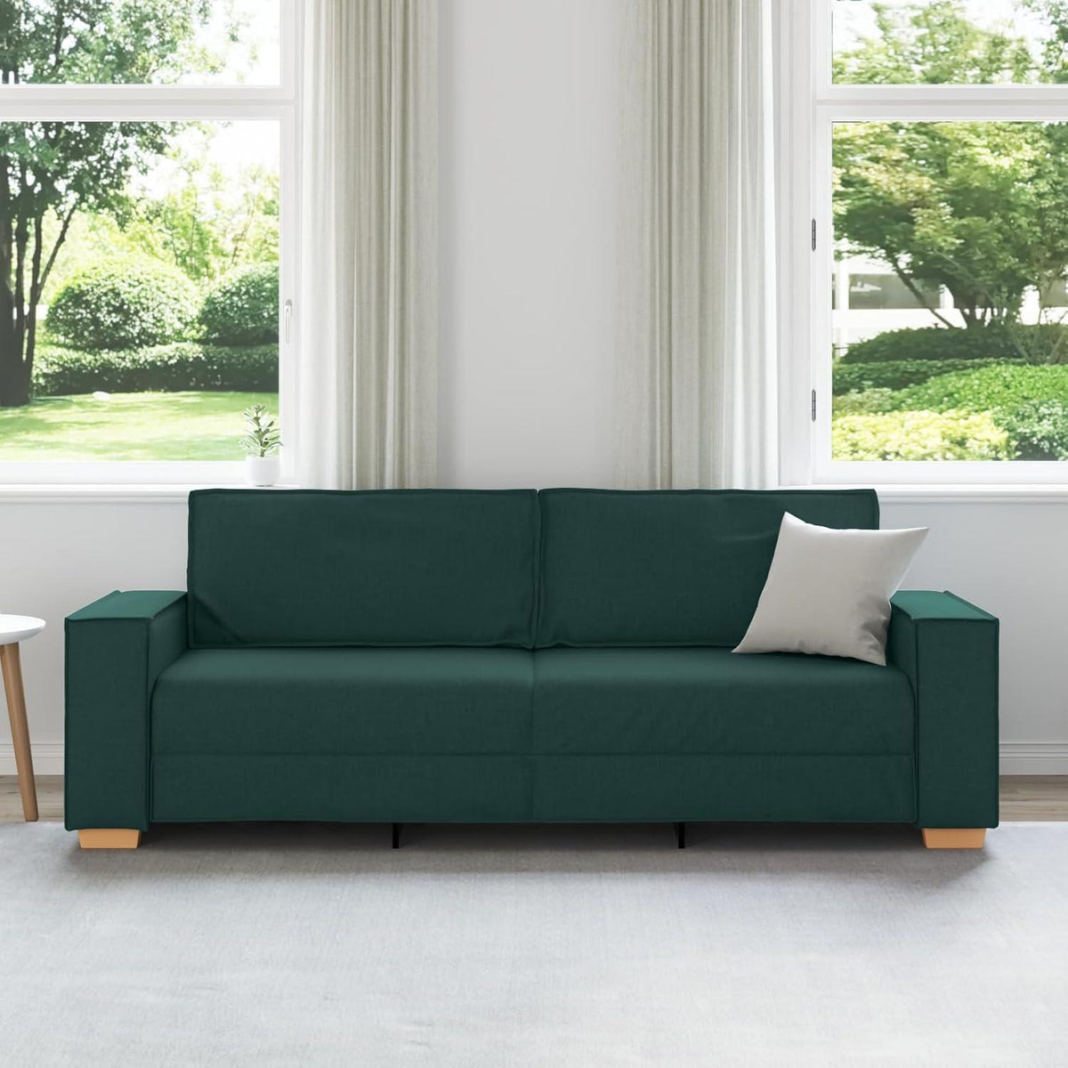 3-Sitzer Sofa Dunkelgrün, 180 cm – Modernes Wohnzimmer Sofa