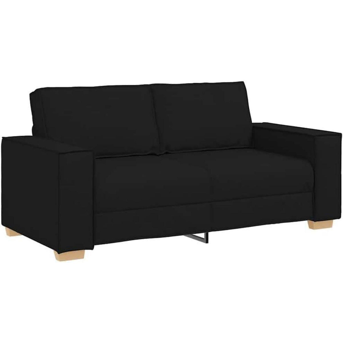 2-Sitzer Schlafsessel Schwarz – Bequemes Stoffsofa 140cm