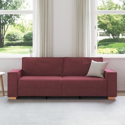 3-Sitzer Sofa Weinrot 180 cm – Bequeme Stoff Couch