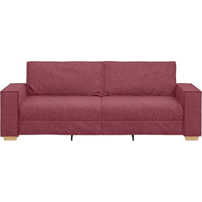 3-Sitzer Sofa Weinrot 180 cm – Bequeme Stoff Couch