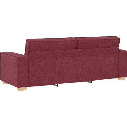 3-Sitzer Sofa Weinrot 180 cm – Bequeme Stoff Couch