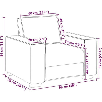 Hellgrauer Stoff-Sessel | Kleines Sofa für Wohnzimmer & Büro