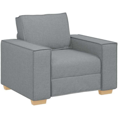 Hellgrauer Stoff-Sessel | Kleines Sofa für Wohnzimmer & Büro