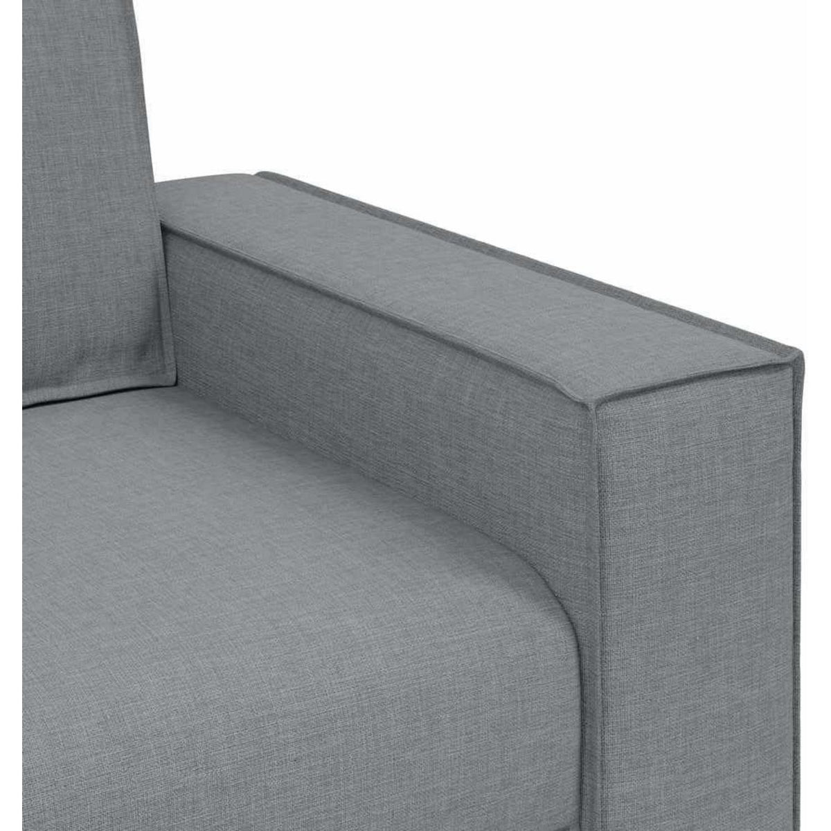Hellgrauer Stoff-Sessel | Kleines Sofa für Wohnzimmer & Büro