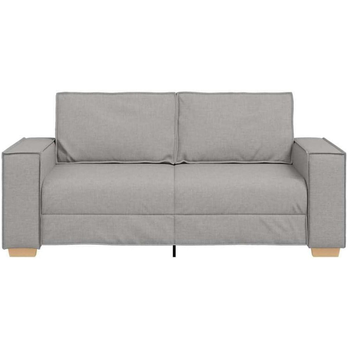 2-Sitzer Sofa Wolkengrau, 140 cm Stoff Couch mit breiten Armlehnen