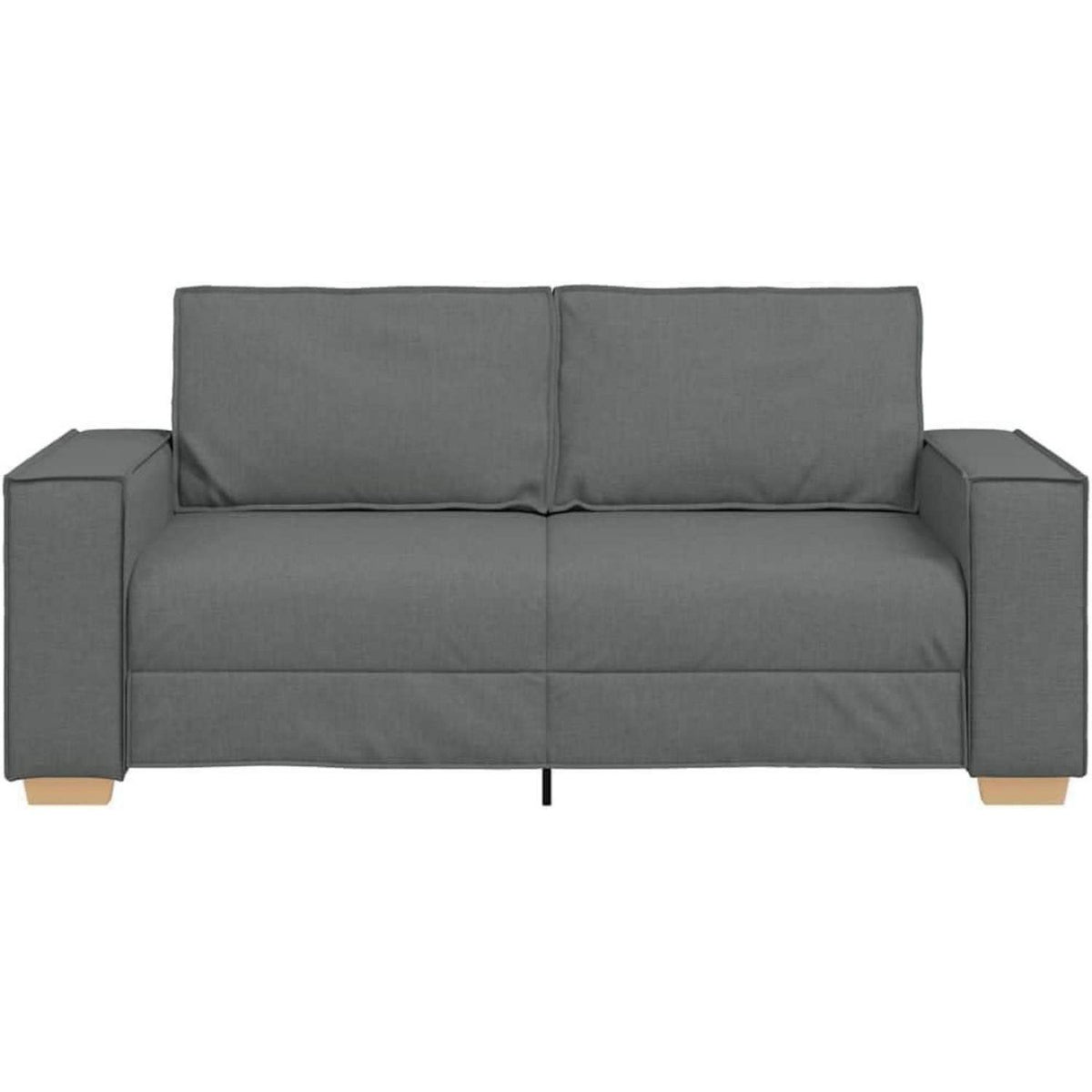 2-Sitzer Sofa Dunkelgrau – Modernes Stoffsofa mit Kissen 140cm