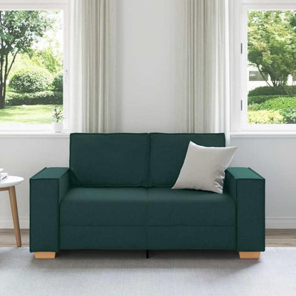 2-Sitzer Sofa Dunkelgrün mit Schlaffunktion – 120 cm Stoffsofa