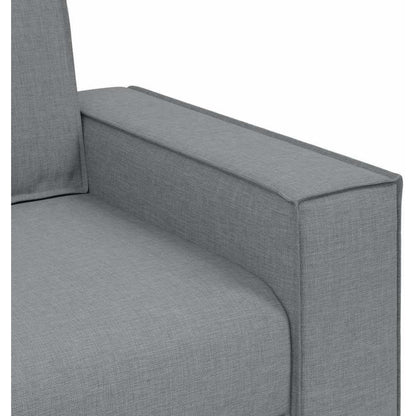 3-Sitzer Sofa Hellgrau Stoff Modern 180 cm mit Kissen