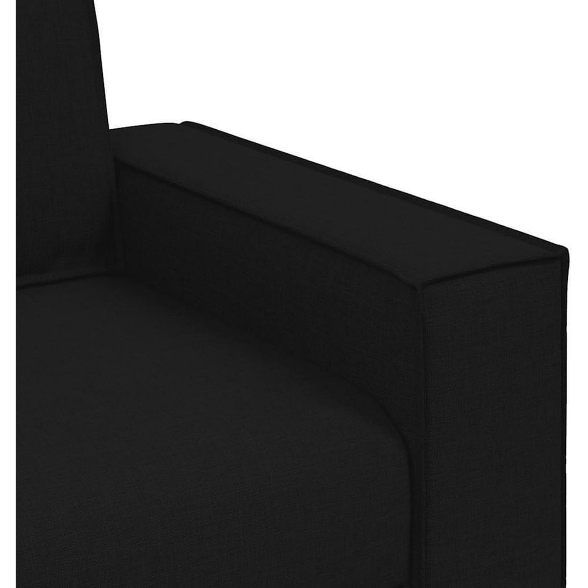 3-Sitzer Sofa Schwarz mit Schlaffunktion 180 cm