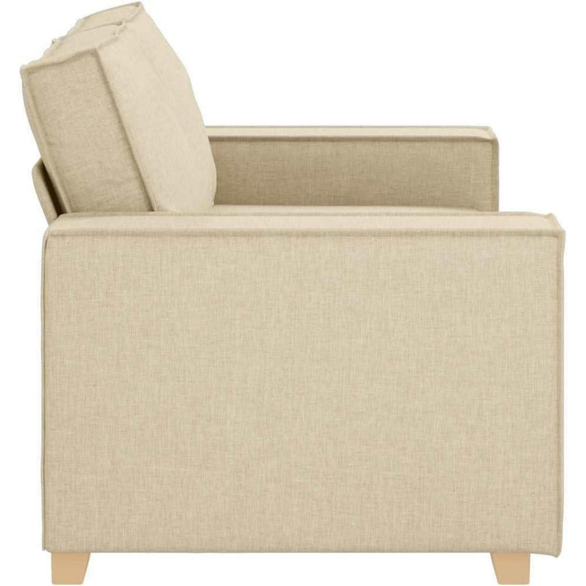 2-Sitzer Sofa Creme – Bequeme Stoff Couch 120 cm