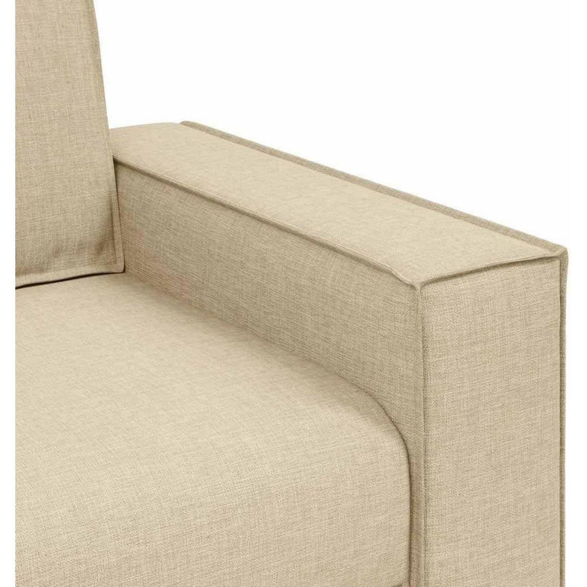 2-Sitzer Sofa Creme – Bequeme Stoff Couch 120 cm