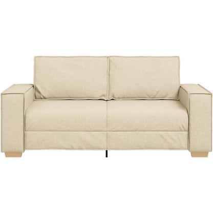 2-Sitzer Sofa Creme – Gemütliches Mini Sofa für Wohnzimmer & Büro