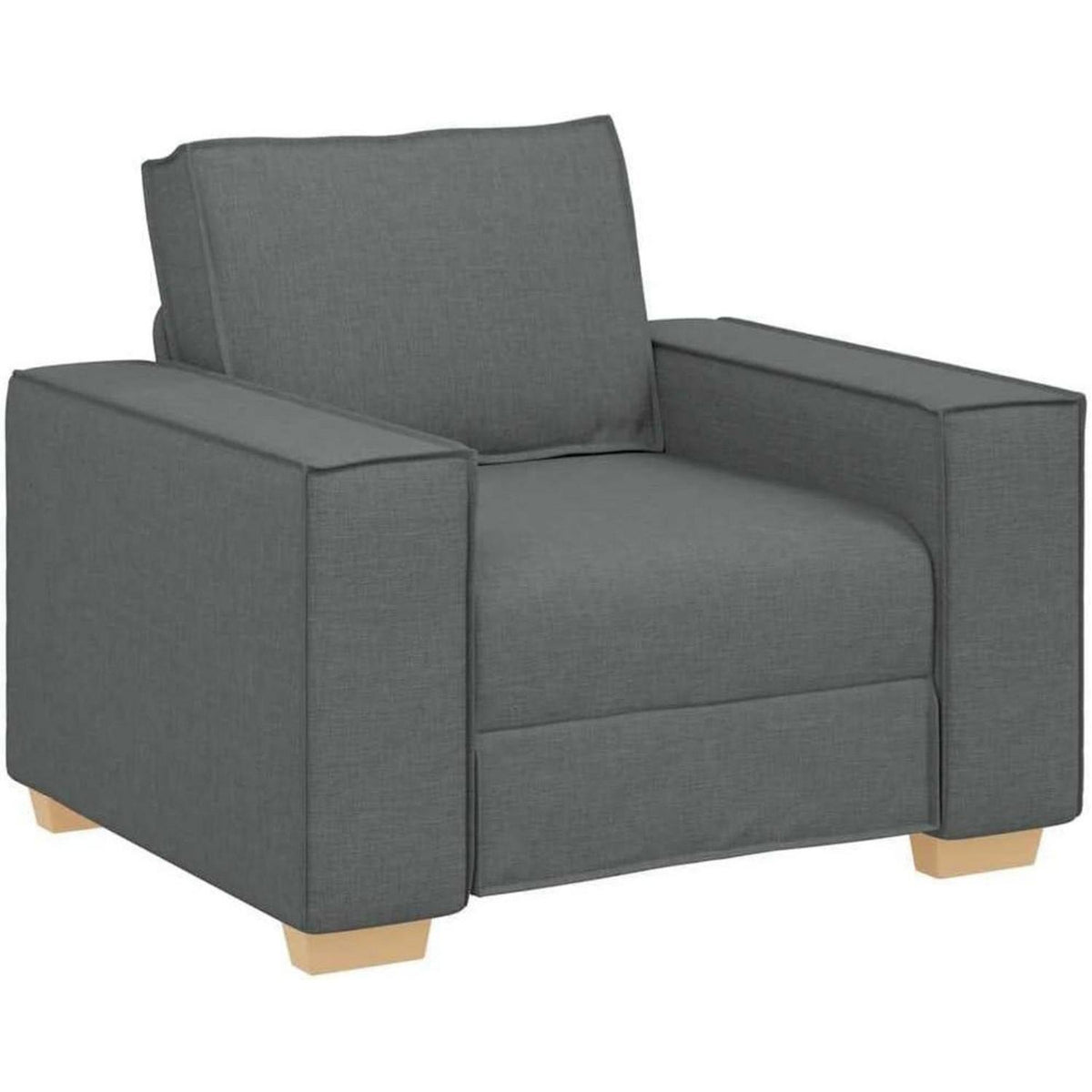 Dunkelgrauer Stoffsofa Stuhl – Modernes Couch für Wohnzimmer