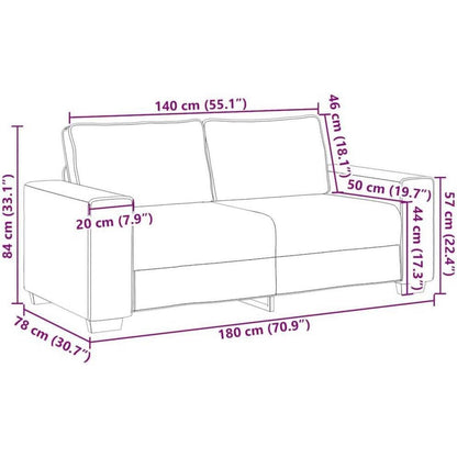 2-Sitzer Schlafsofa Braun – Bequemes Stoffsofa 140cm