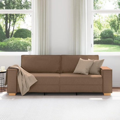 3-Sitzer Sofa Braun 180 cm – Modernes Stoffsofa mit Kissen